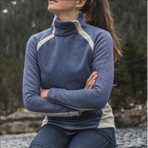 Prana Brandie Blue Wool Blend Sweater Top S